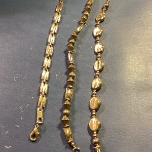 Goldtone bracelets (3)